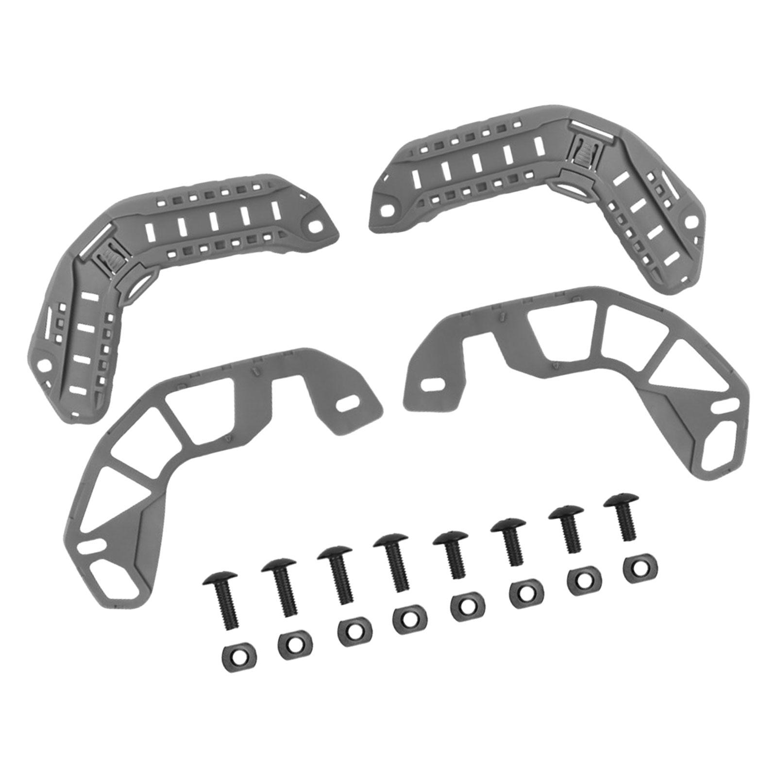 Шлемовые рельсы Шлем с крепежными винтами Крепление для интеграции необходимого серый